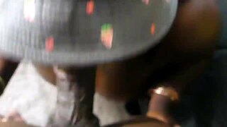 Sloppy dick sucking by ebony babe on big black cock