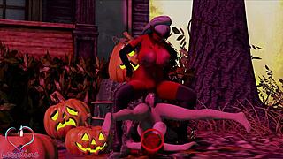 Cassie And Lewdine Celebrate Halloween With Big Tits And Monster Cocks 😈