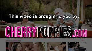 Teen babe poses in bikini outdoors