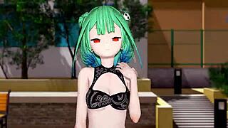 hololive uruha rushia miniskirt in 3d mmd