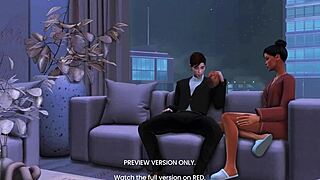 in my art professor season 3 episode 3, the 3d hentai preview shows naughty sex scenes.