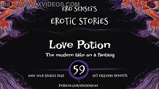 Erotic audio love potion induces orgasm through masturbation for women