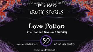 Erotic audio love potion induces orgasm through masturbation for women