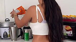 Beautiful Latina Invites You To Make Breakfast