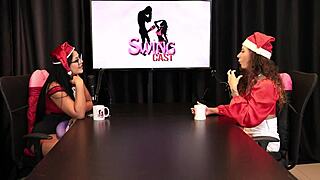 jujube delicia in sheer red christmas special with brazilian glamour compilation