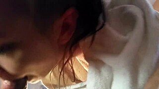 White slut loves sucking cock with pure passion. So wild! 🔥