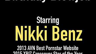 nikki benz titty fucks and blows cock in lingerie.