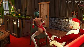 tav rides on astarion for her pleasure on christmas eve - sims 4 - 3d animation