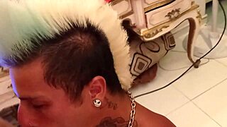 masked older gay man in amateur video