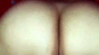 I suck my husband's white cock deliciously so he puts on a condom and I ride him until he cums inside