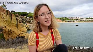 Wow! Cute Amelia Orgasms in Glasses with Toy!