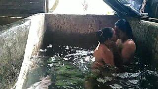 i sneak up on horny neighbor alone and fuck her from behind.