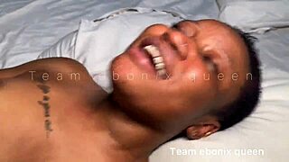 Ghetto hoe bent over for monster cock doggystyle