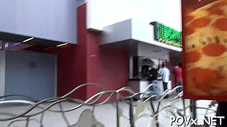 Real Miniature Legal Age Teen Licking Balls And Fucking Pussy In POV