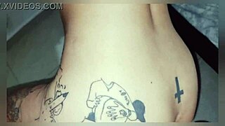 mexican couple having fun at friends' house