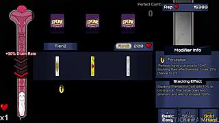 Blue haired asian uses big ass to fuck you and make you cum in this hentai game.