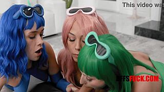 Teen Besties Crave Cock for Halloween Recharge