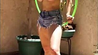 Liz Ashley's RETRO 2015 SHOOT, just watch this blonde milf striptease in close-up POV action, pure vintage vibes!