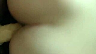 Doggy Style Dildo Fucking My Wife Hard in POV Strapon Scene.