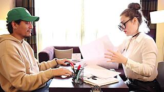 Latino Secretary Ass Massage and Feet Exam for Nationality