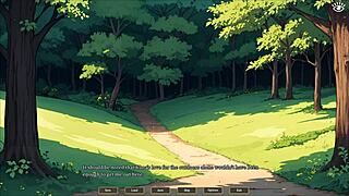 Tomboy gives blowjob during forest hike