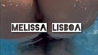 Melissa Lisboa flaunts and takes creamy anal finish.