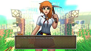 Milf cookies adventure in hornycraft parody