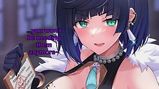 Yelan guides you through thrilling edging in hentai joi