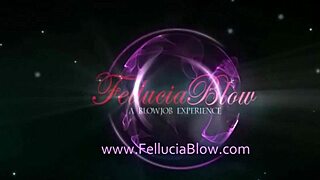 brunette milf sucks cock to music