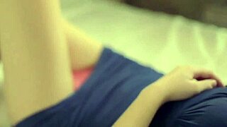 brunette milf sucks cock to music