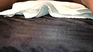 Tied down ebony girl squirting on big black cock 😩