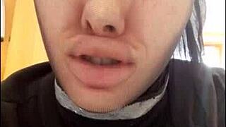 With stockings on my face, I look like a pig with a funny nose