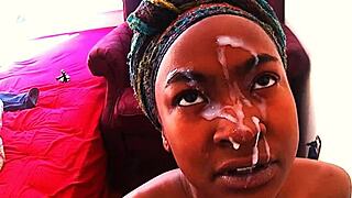 Ebony babes covered in cum in this wild compilation  