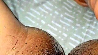 Juicy ass Latina housewife shows off pussy in homemade bedroom clip