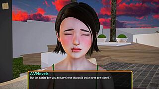 My new family 315 - a game episode with redhead character and small tits.