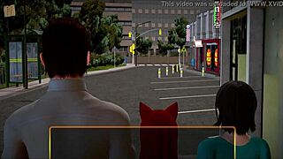 My new family 315 - a game episode with redhead character and small tits.