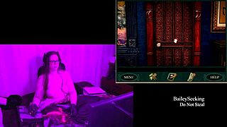 Blackmoor manor play through part 3 with naked brunette and big natural tits