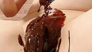 Japanese gay duo whips up steamy chocolate banana fun in the kitchen