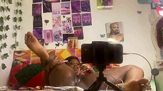 I got wild playing with my pussy, dildo in hand, mirror watching