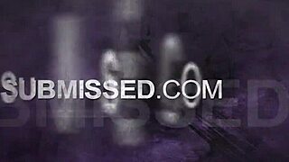 Babe struggles in bondage with whipping and masturbation