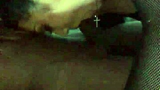 First night with latina in lingerie licking and sucking black cock!