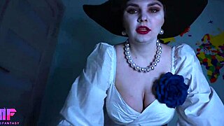 lady dimitrescu dominates in resident evil cosplay fuck