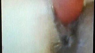 masturbating with dildo brings intense orgasm