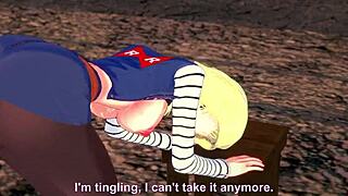 Android 18 sucks and gets fucked in POV positions