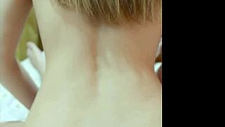 how does the guy treat that young russian blonde?