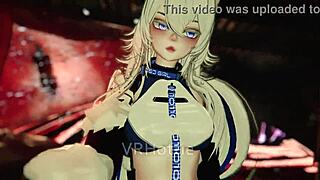 In VRChat, the cyber babe teases with a lap dance before a wild space fuck.