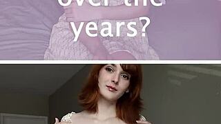 the nymph masturbates with toys on her pussy