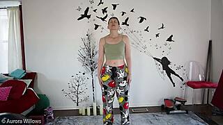 This yoga lesson is getting steamy!