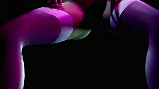 Hot Blonde Undresses Dancing Striptease with Music in 3D Anime Hentai