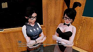 harem hotel 418 with cute 3d characters in outfits